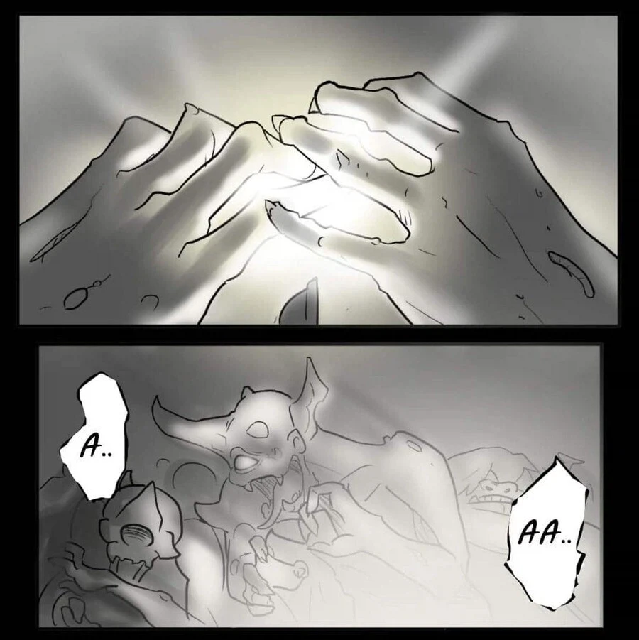 소녀의 몸에 빙의한 워해머 황제 만화 시리즈.comic_1.webp