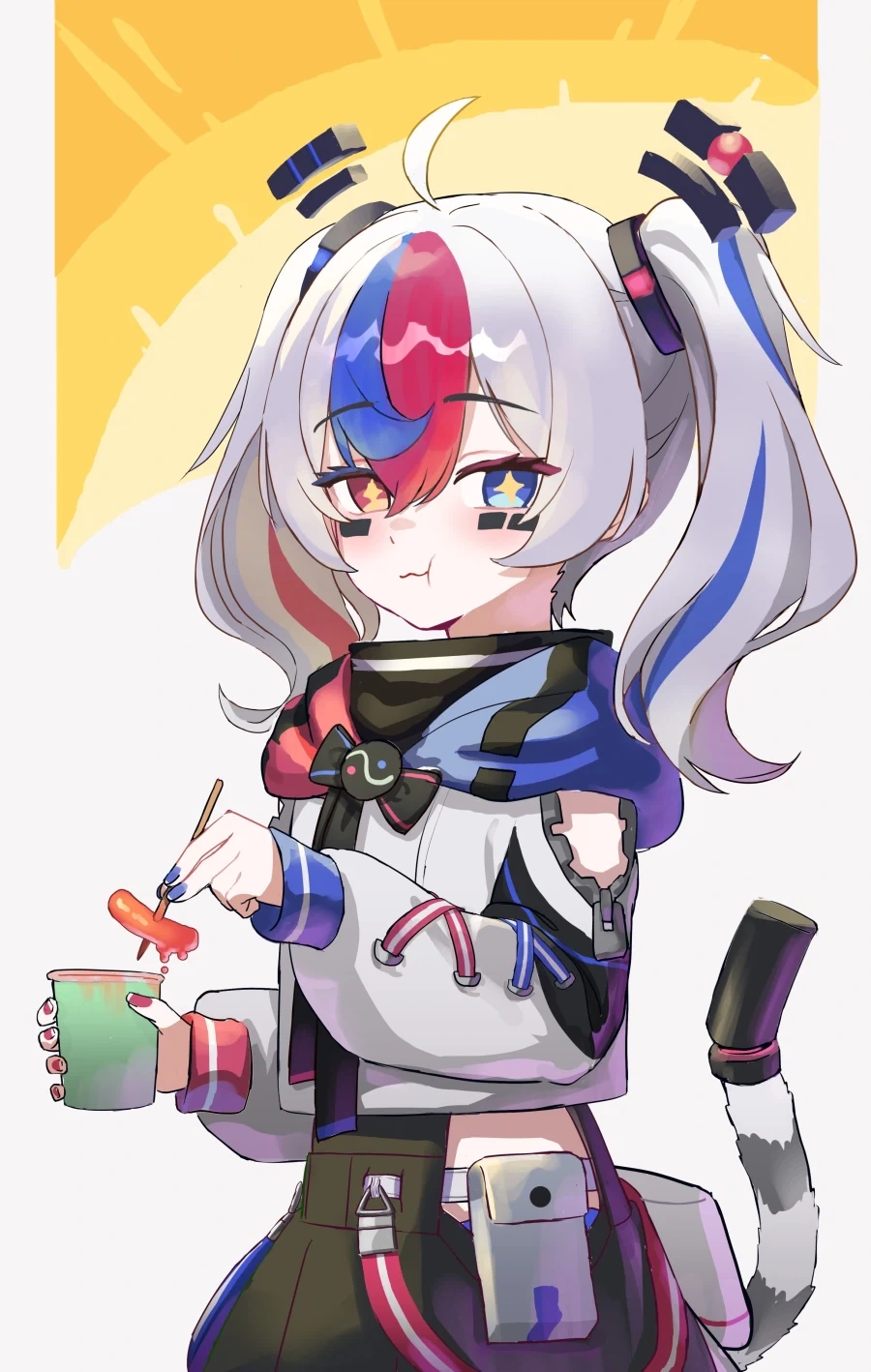 국기소녀) 컵볶이 먹는 한국짱.jpg_1.webp