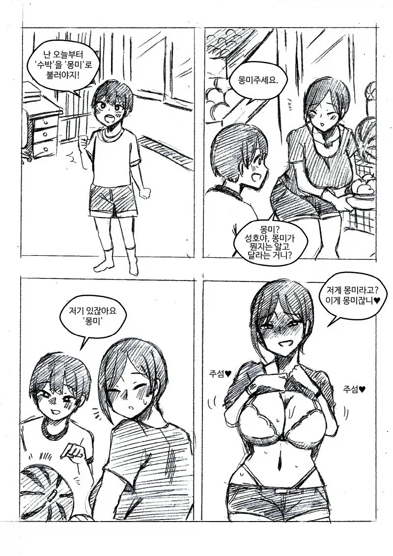 수박을 몽미라고 부르는 만화_1.webp