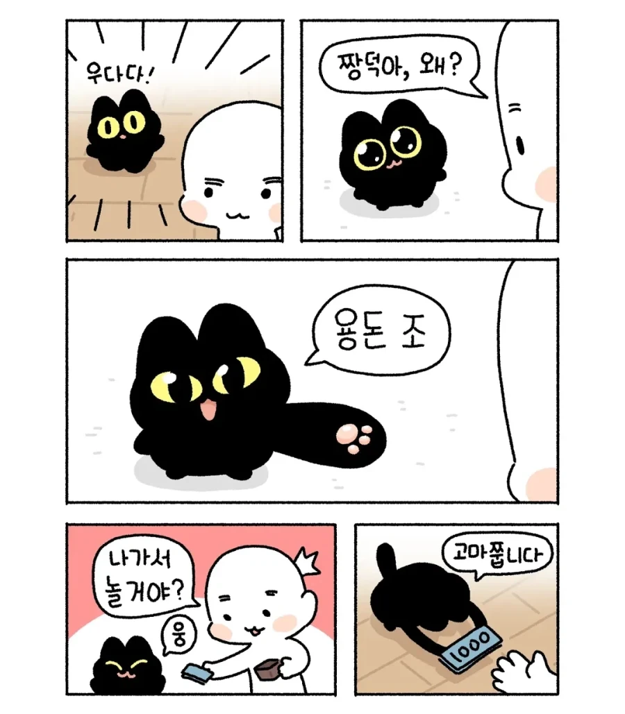 강아지랑 아깽이가 같이 노는 만화.manga_1.webp