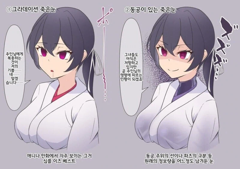 여러 최면물에 나오는 최면에 당한 여자들의 눈동자 차이.manhwa_1.webp