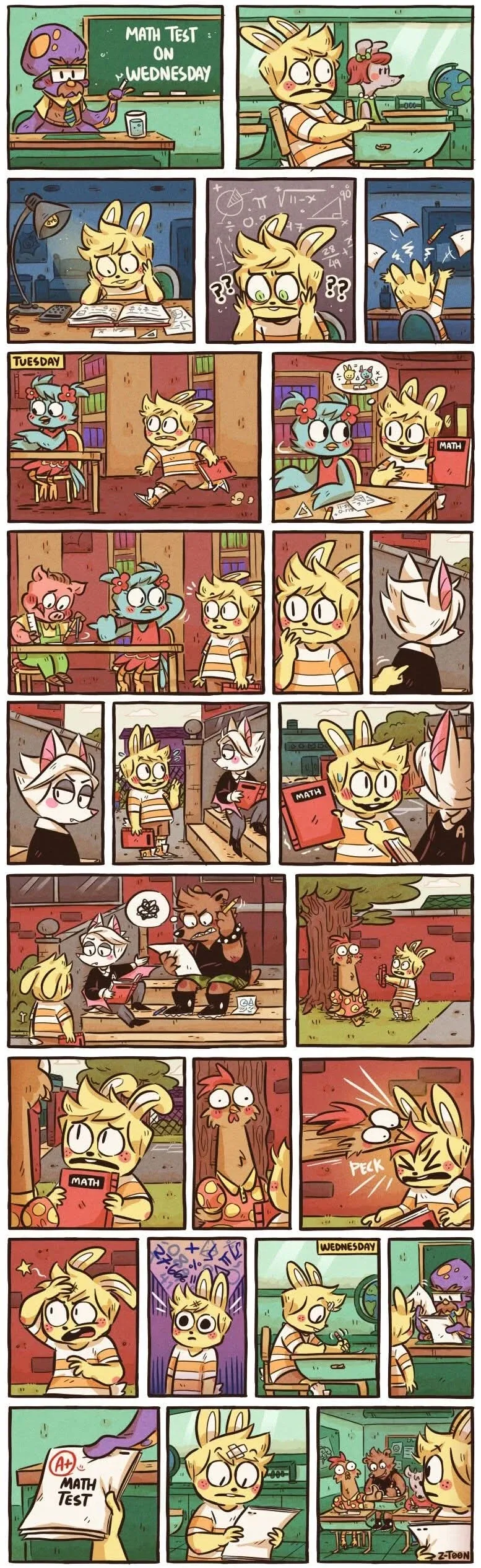 닭대가리 친구가 학교 시험을 도와주는 만화.comic_1.webp