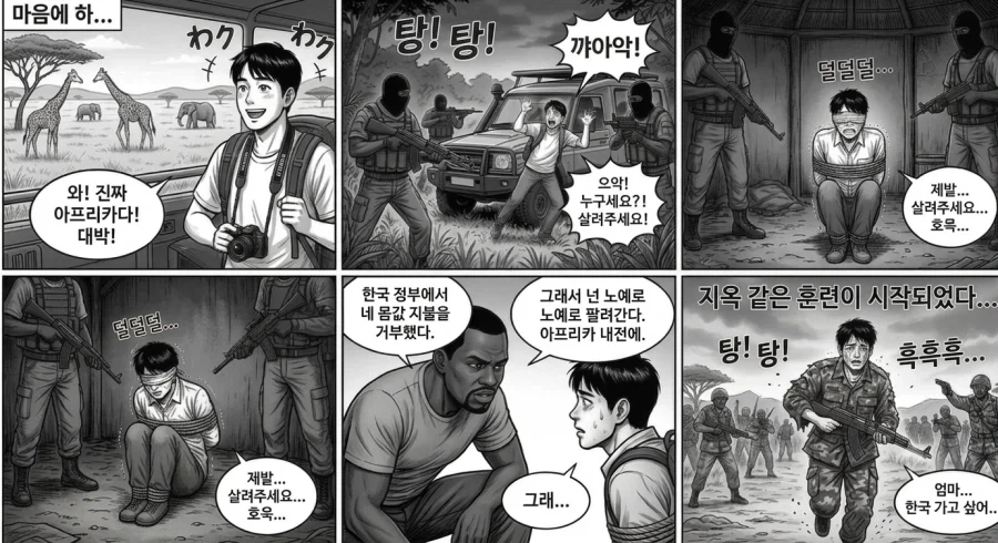 나도 옜날에 꾼 악몽 제미나이로 만화로 만들어봄_1.webp