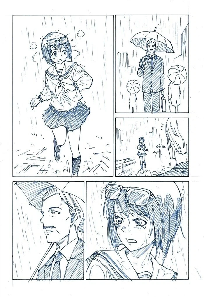 잃어버린 것을 찾기 위해 내리는 비도 상관않고 찾아 헤매는 만와.manga_1.webp