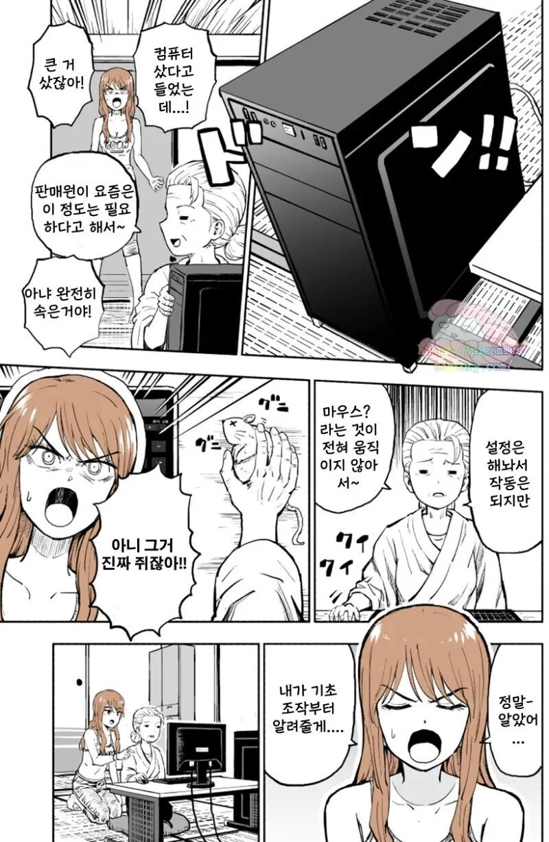 할머니 컴퓨터 가르쳐주는 손녀.manhwa_2.jpg