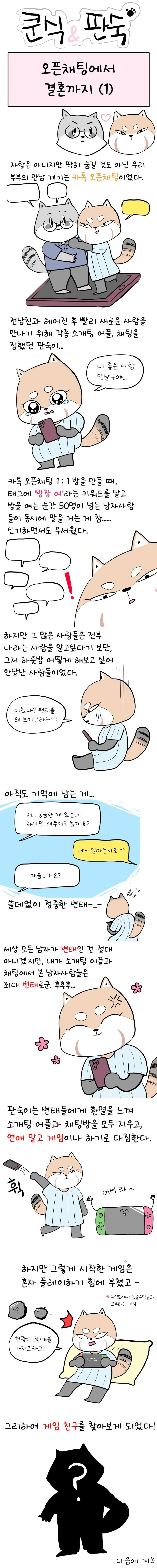 오픈채팅에서 결혼까지 골인하는 만화