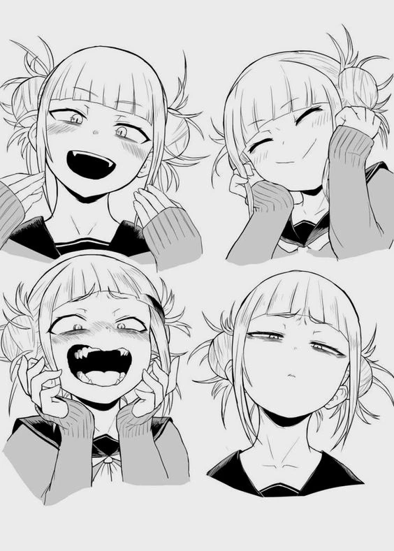 표정이 다양한 교복 미소녀.manga
