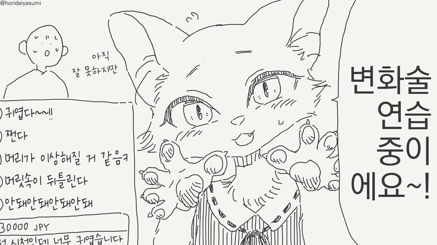 집고양이가 네코마타가 되는 만화 - 이미지 3
