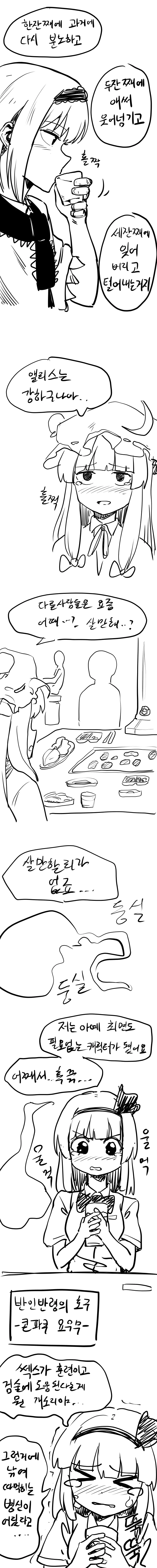 [동방] 자신들이 나오는 ㄸㅇㅈ을 보고 신세한탄하는 소녀들.manhwa - 이미지 2