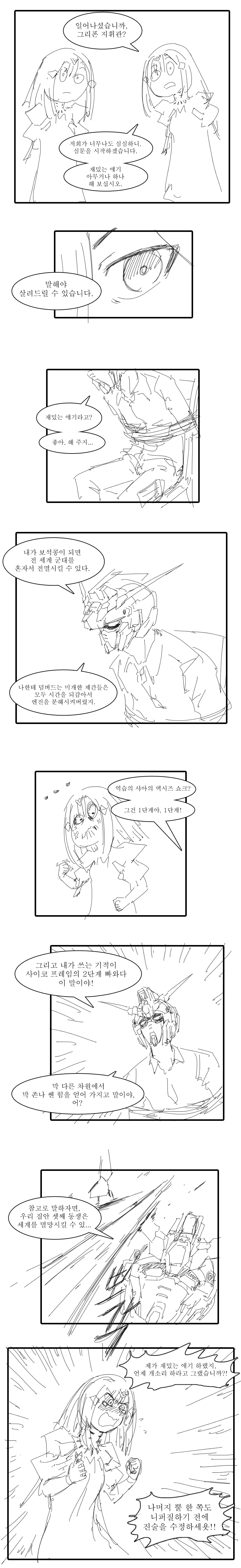 소녀전선) 니토가 지휘관을 강력하게 심문하는.manwha