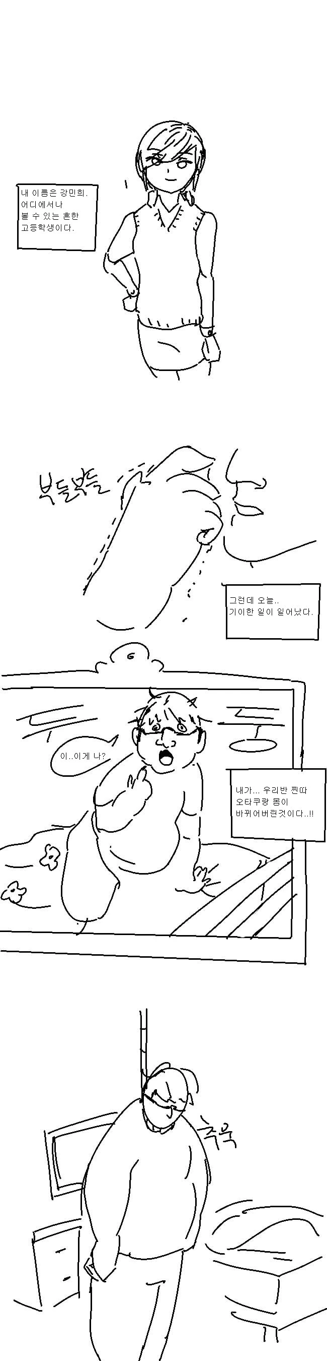 찐따 오타쿠랑 몸바뀌는 Manhwa