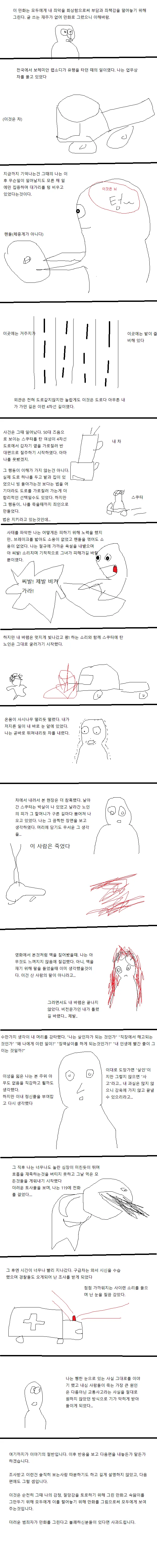 교통사고 가해자이자 피해자가 된 만화