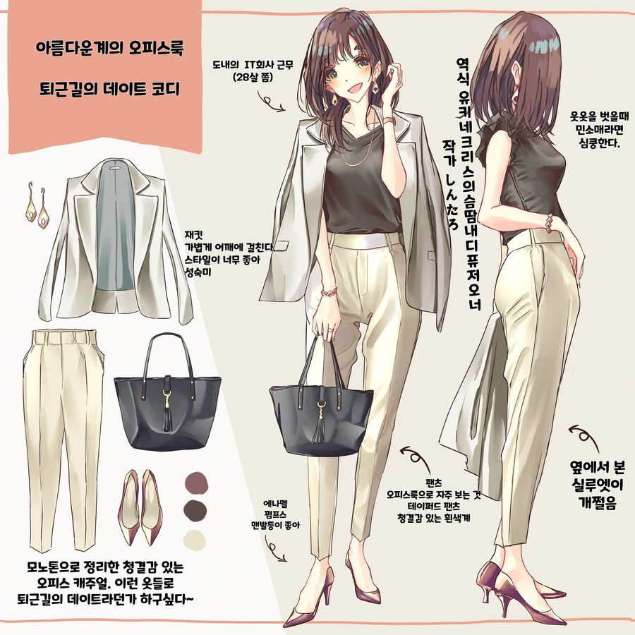 핫산) 일본의 OL들이 자주 입는 패션을 설명하는 만화.MANHWA - 이미지 17
