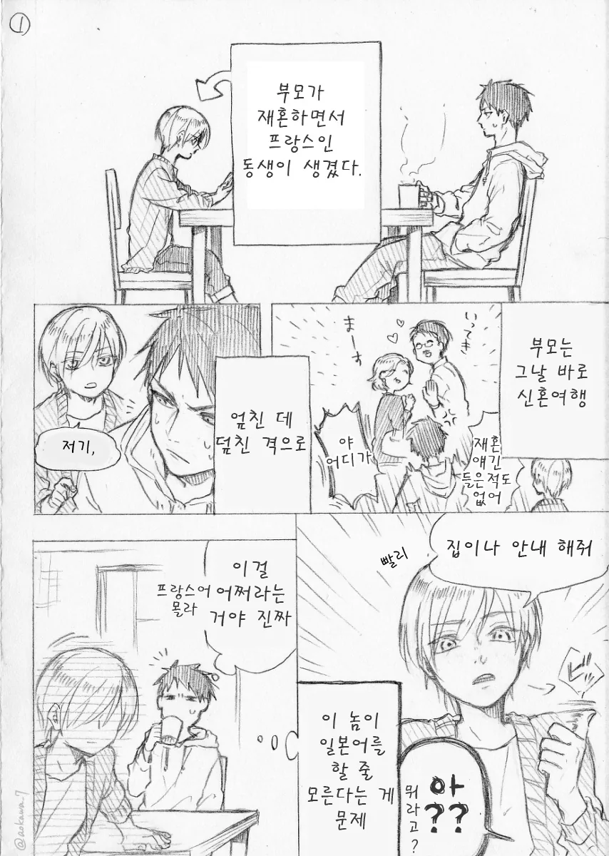 남동생과 여장 코스프레 ㅇㄴㅅㅌ 데이트하는 만화 불어 핫산