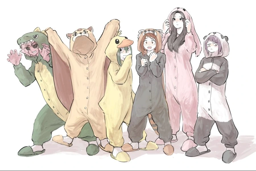 여고생들이 귀여운 동물잠옷 입는 만화.manga - 이미지 3