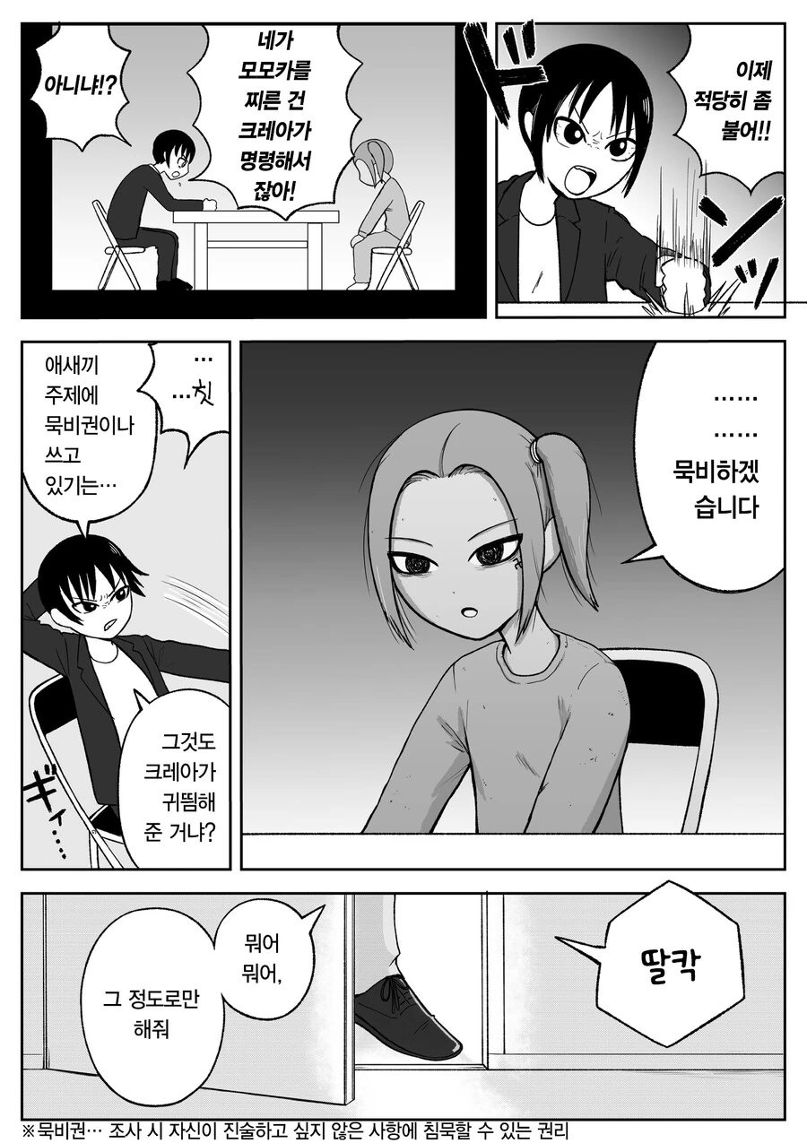 경찰 취조 과정에서 상대방의 자백을 유도하는 방법을 보여준 만화 - 이미지 3