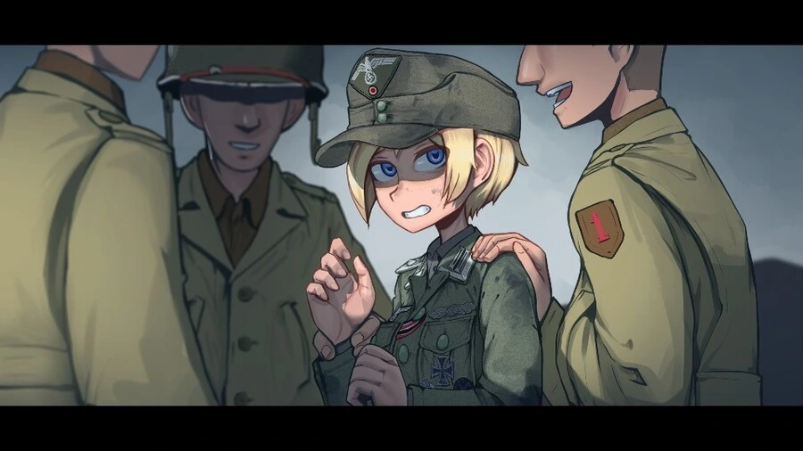 나치녀가 미군맨들에게 잡혀서 메챠쿠챠 벗겨진.manga