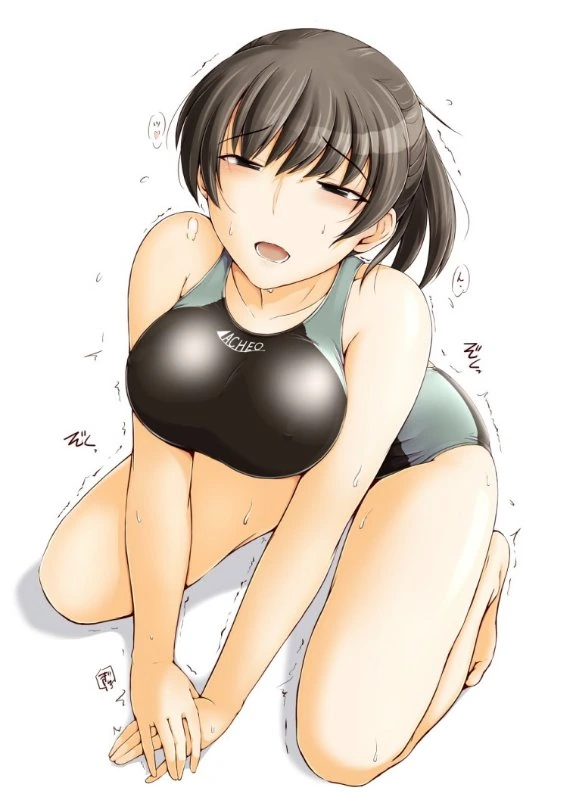 부들부들 떠는 ㄱㅇ 수영복 포니테일 여고생.manga