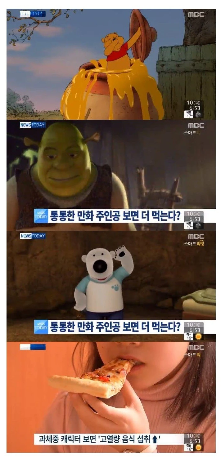통통한 만화 주인공 보면 더 먹는다?