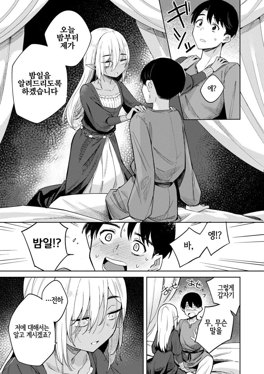 왕에게 밤일을 가르쳐주는 다크엘프.manhwa