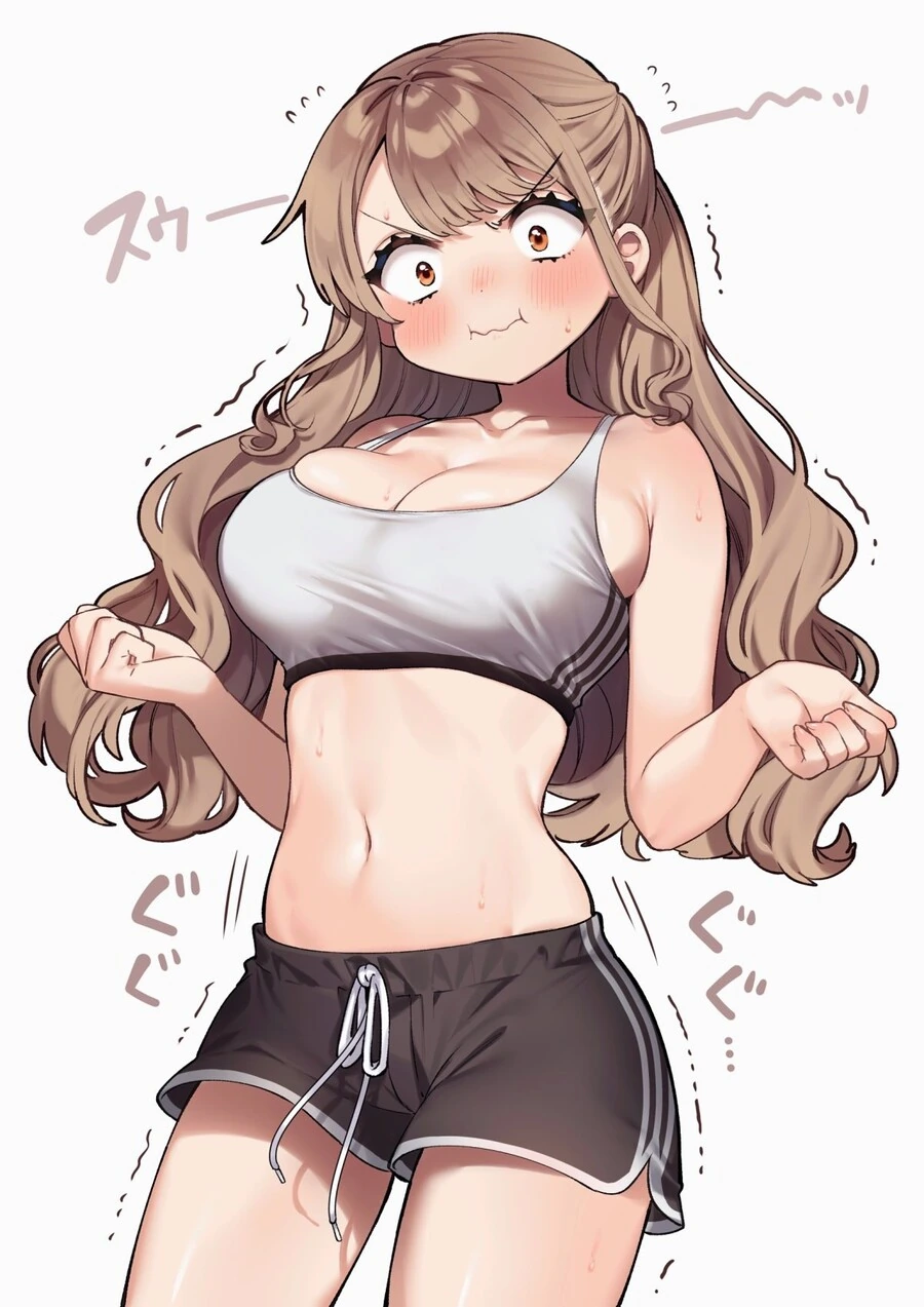 배에 힘주는 누나