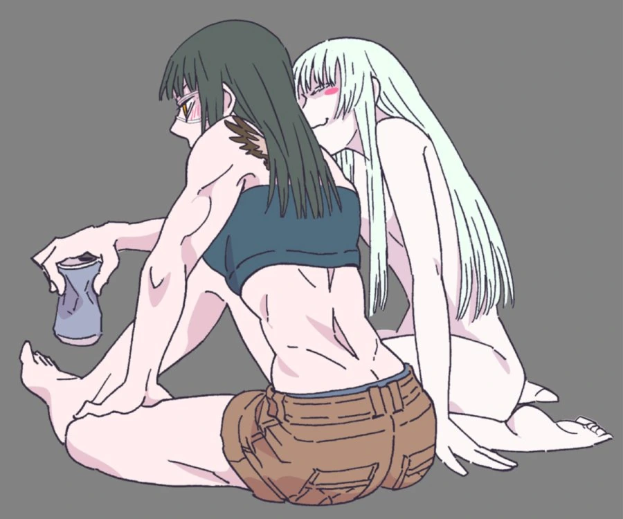 흑발ㄱㅇ누님과 백발슬렌더 누님 백합.manga - 이미지 6