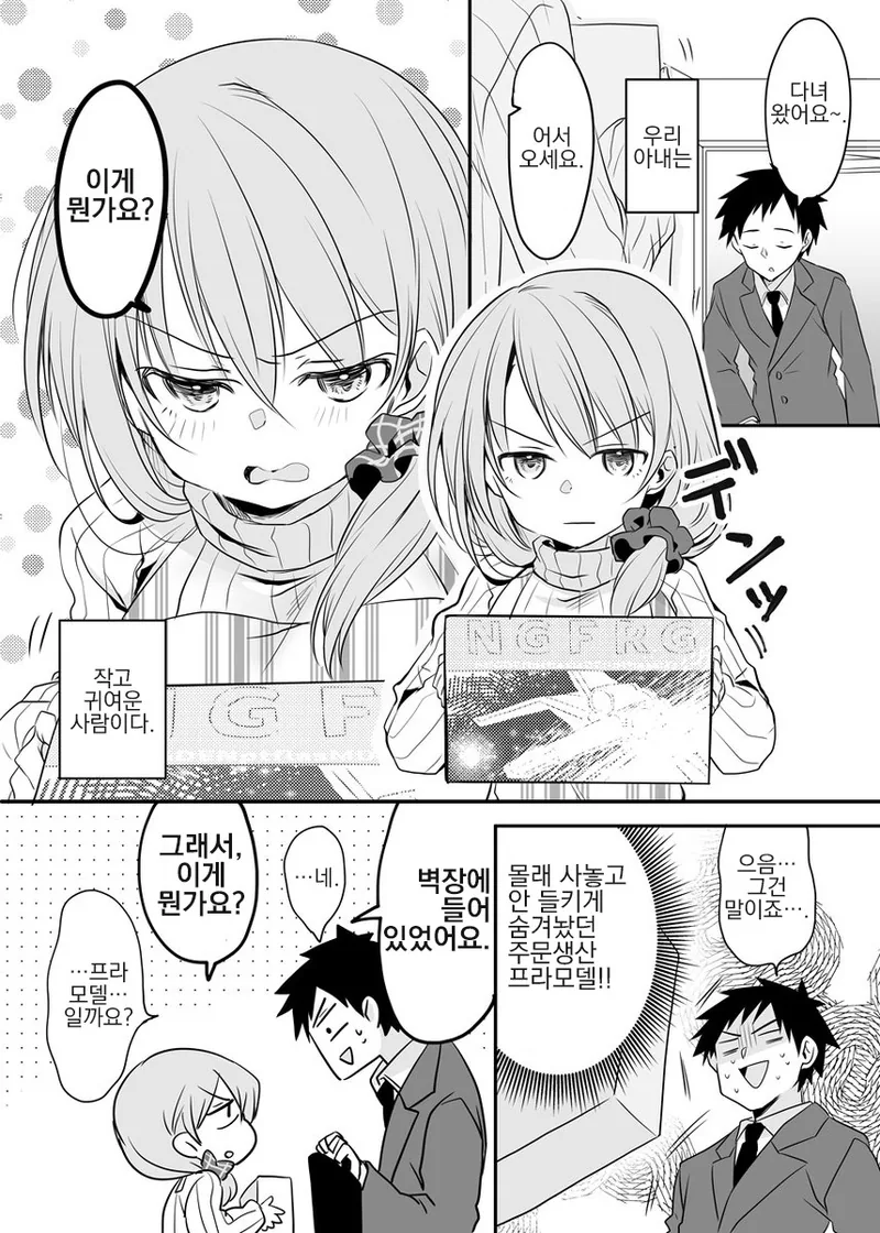 아내한테 프라모델 산 거 걸리는 만화.manhwa