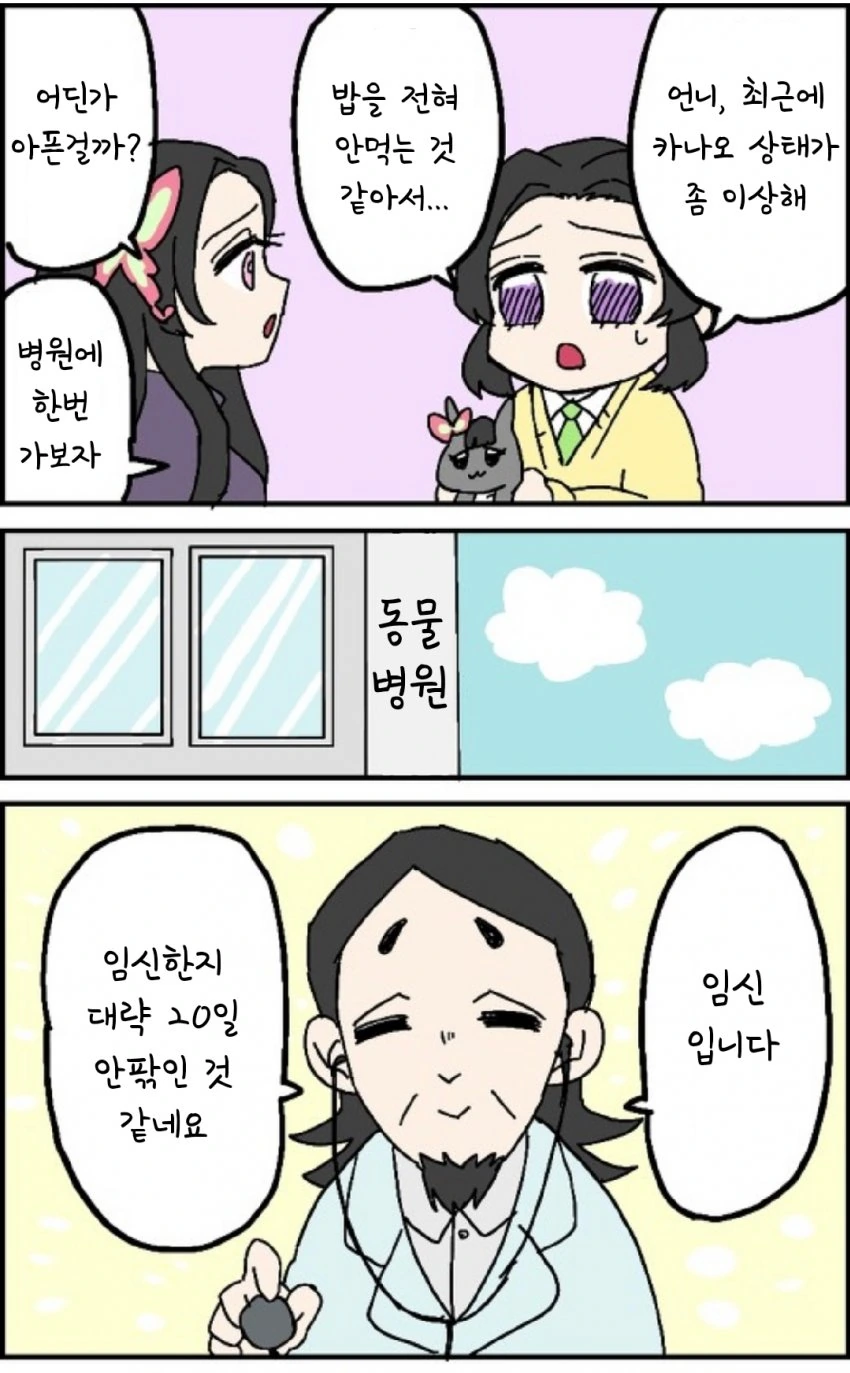 귀멸)(고양이) 탄지로와 카나오가 ㄱㅁ하고 아이를 낳는 만화 - 이미지 3