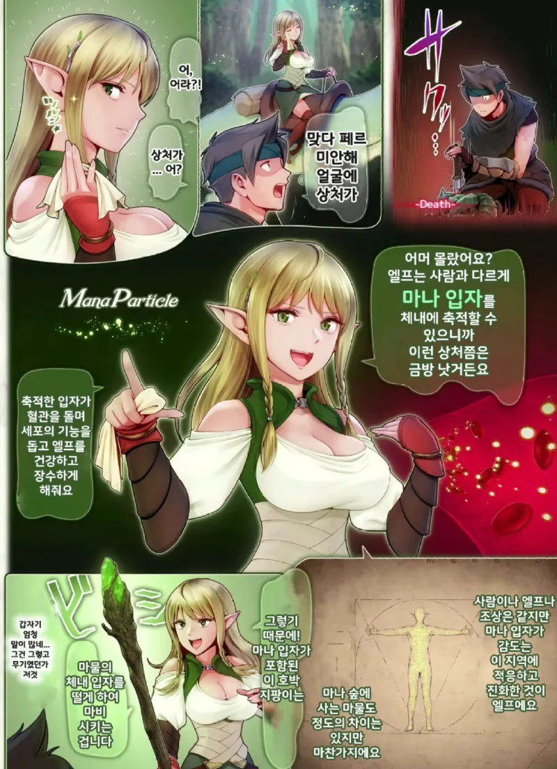 엘프가 다치자 회복 시켜주는manhwa - 이미지 4