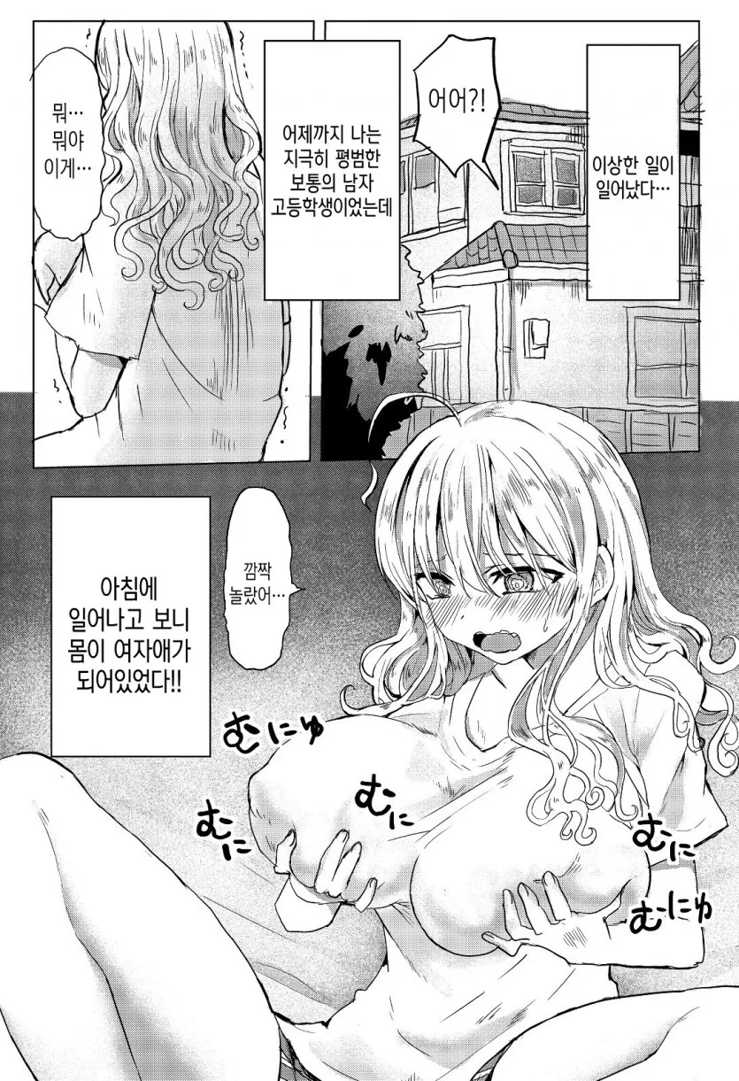 ㅎㅂ) 자고 일어나니 ts가 된 만화