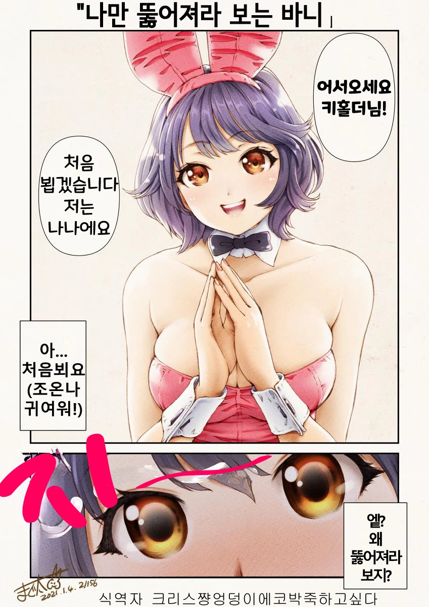 ㅎㅂ) 바니걸 클럽에 가는 만화