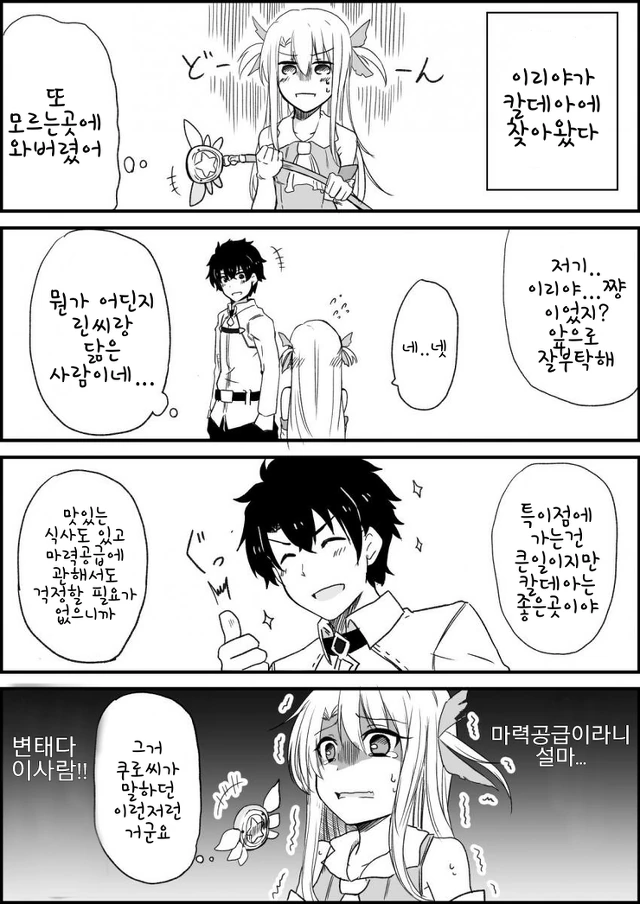 fate)구다오와 이리야가 마력공급하는 만화.manwha