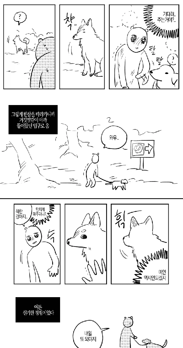 산에서 길잃은 사람을 도와준 유기견.manhwa - 이미지 3