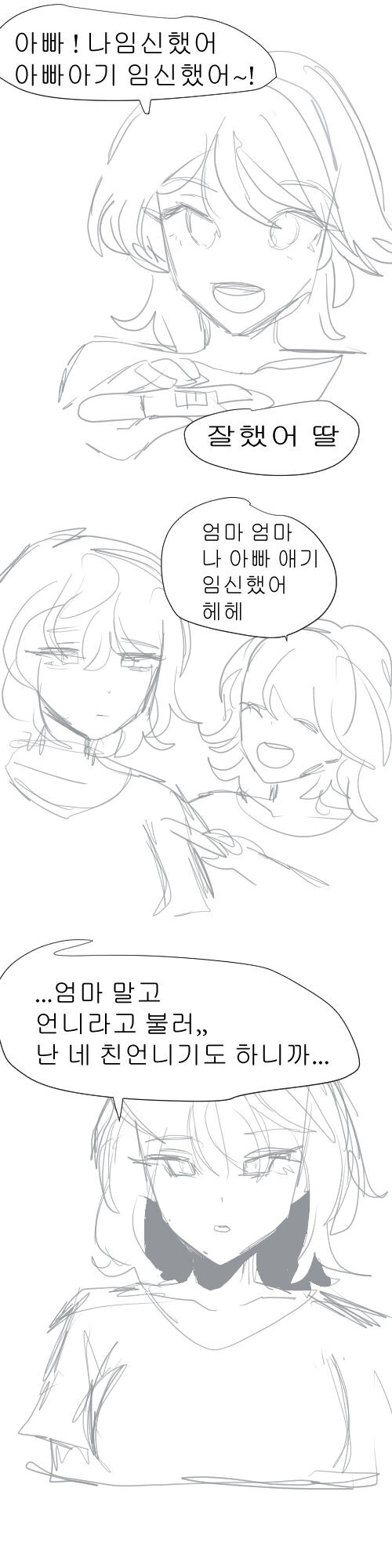 ㅇㅅ한 사실을 아빠에게 알리는 딸.manhwa