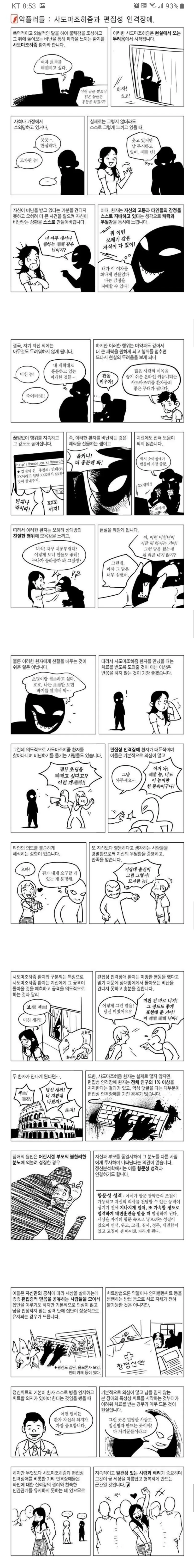 악플러들 : 사도마조히즘과 편집성 인격장애.Manga