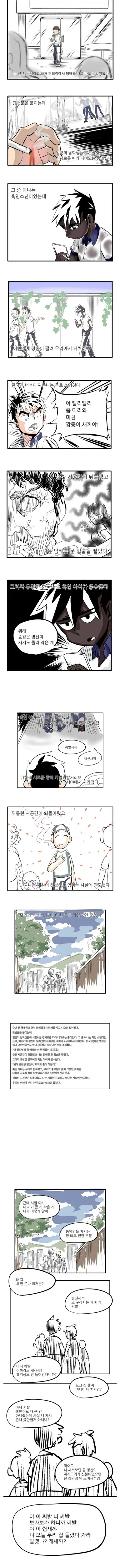 인종차별이 난무하는 국제학교 만화
