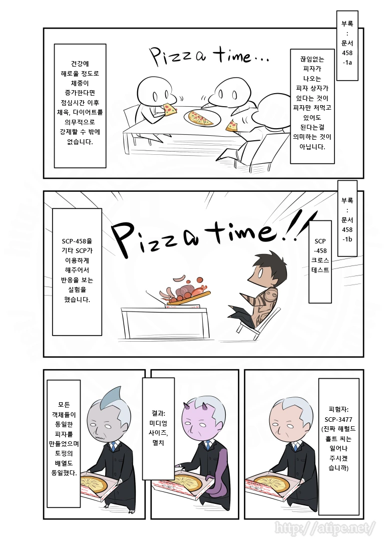 SCP 간단 소개 만화 - SCP-458편 끝이 없는 피자 상자 - 이미지 3