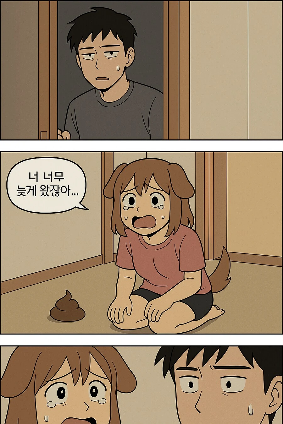 gpt) 강아지상 여자친구를 그려줘.manhwa