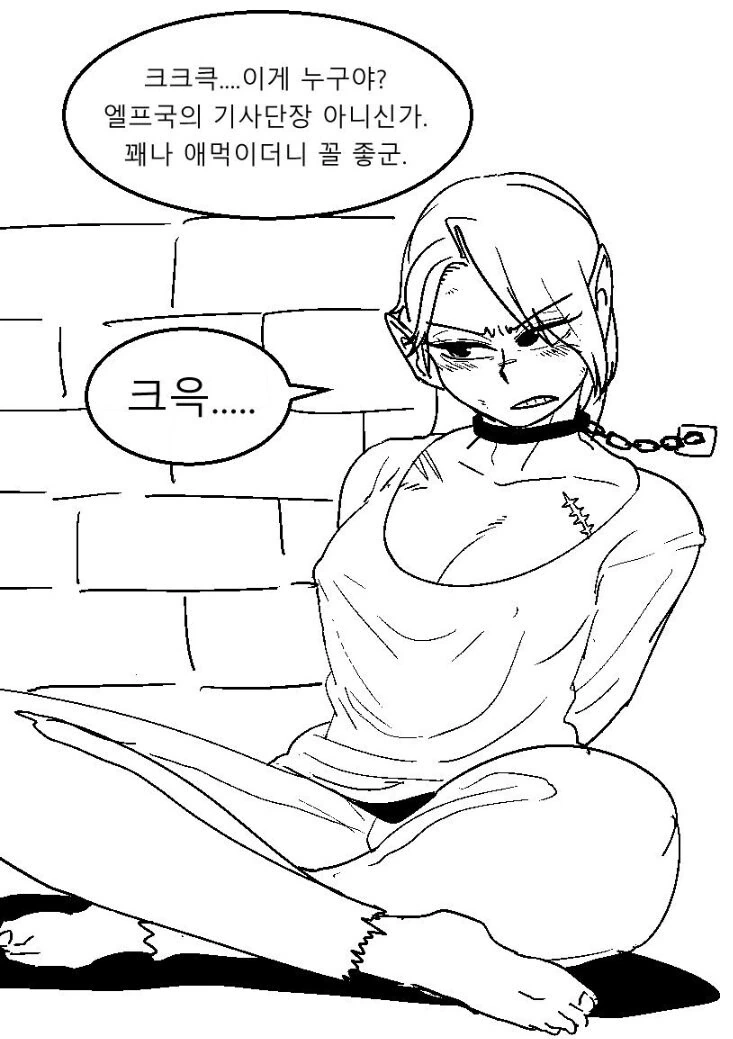 오크에게 붙잡힌 엘프 여기사 만화