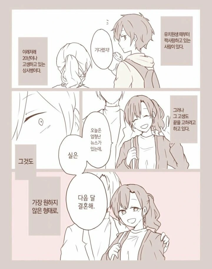 사랑했던 소녀가 기억을 잃어버린 만화