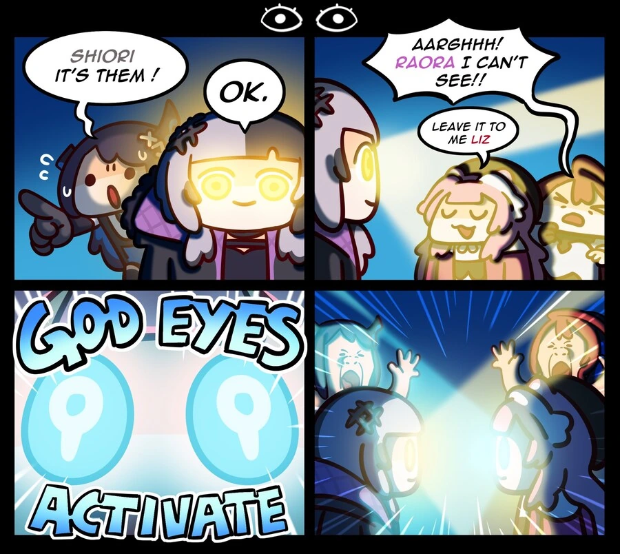 버튜버)어드밴트와 대결하는 저스티스.comic