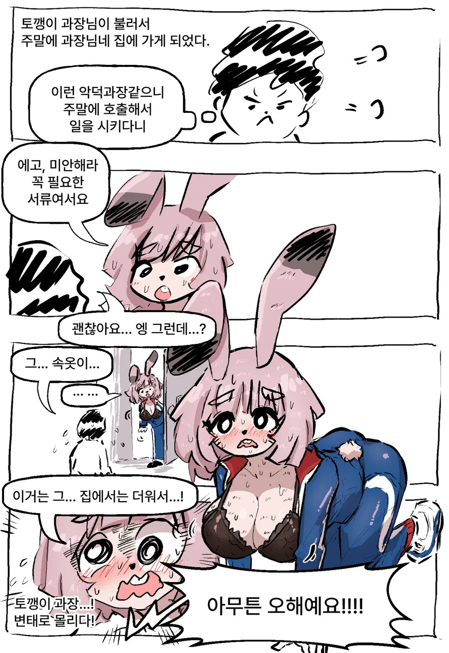 ㅂㅋㄴ 여우와 변태 토끼 과장 만화 - 이미지 13