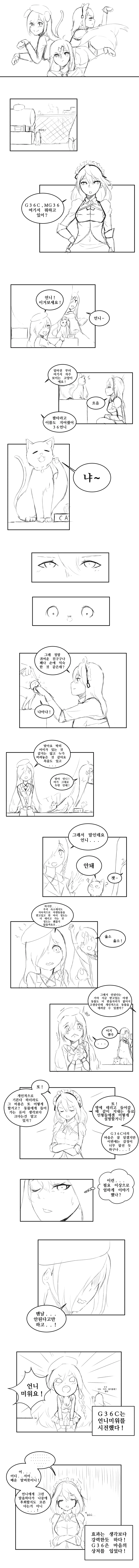 소전)고양이 때문에 싸우는 만화.manwha