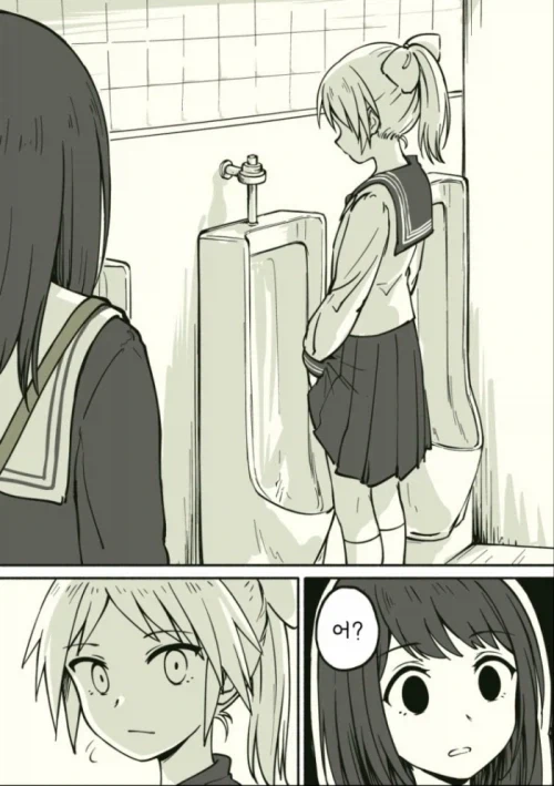여장하고 화장실에 가는.manga - 이미지 3