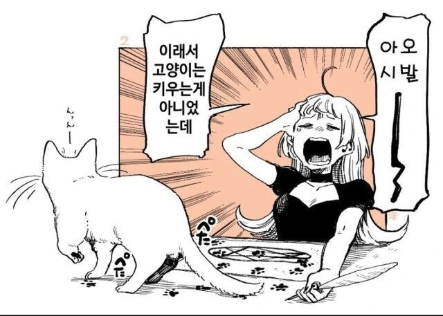 마녀가 고양이 주워서 키우는 만화 - 이미지 2