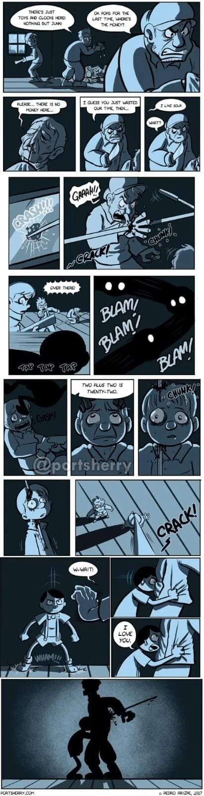 혼자사는 할아버지 집에 쳐들어온 강도단 만화.manga