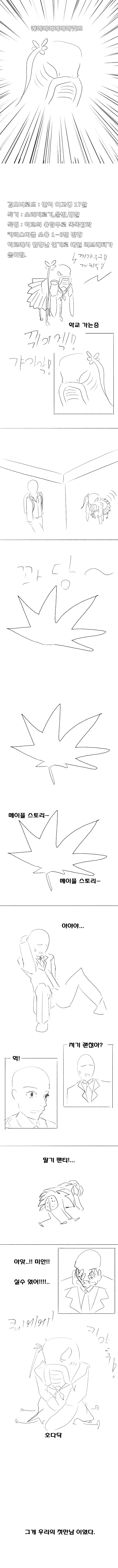 여고생이 길모퉁이에서 남주랑 부딛히는 만화.