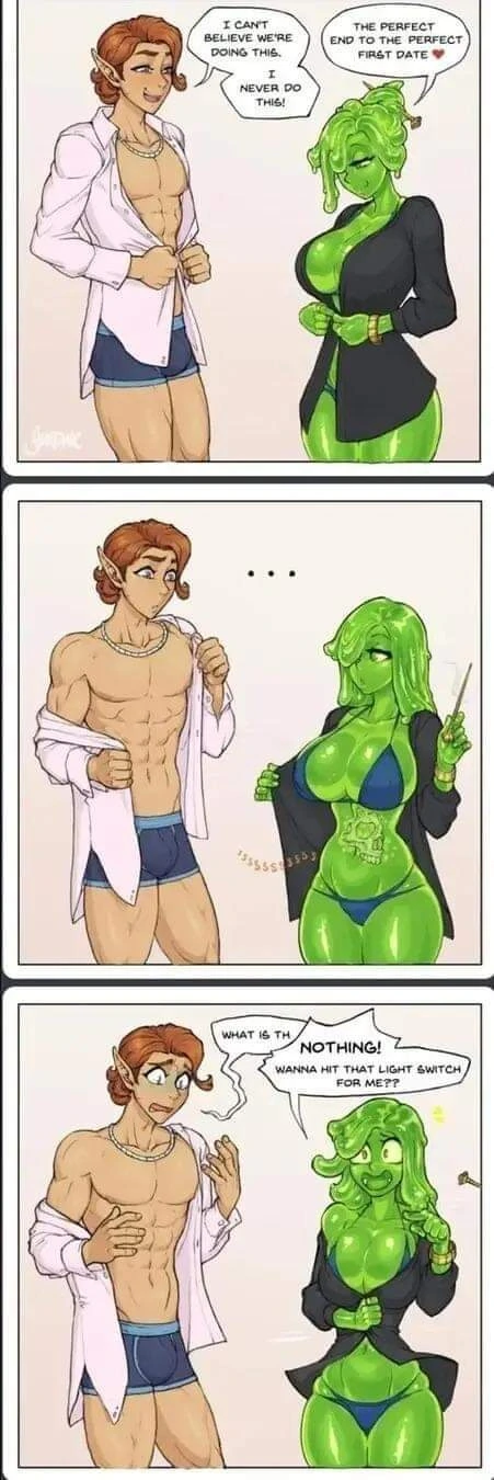 슬라임녀랑 ㅅㅅ 하려는 엘프 만화.manga