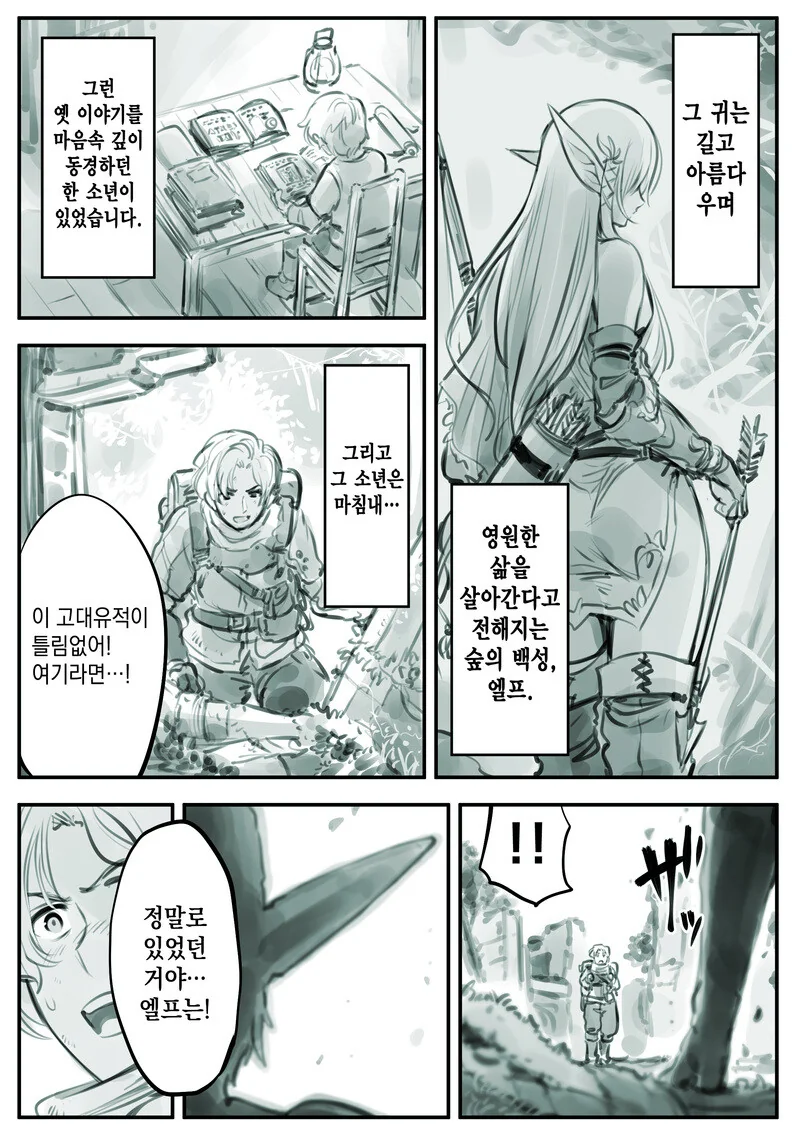 한 소년과 엘프 만화