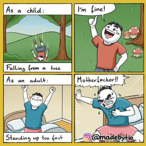 아이일때와 성인일때의 차이 만화.manwha
